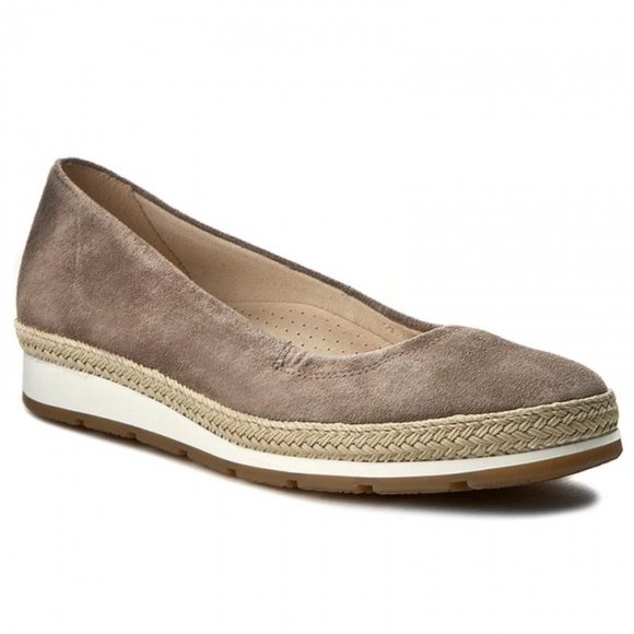 Gabor Wallaby Jute Espadrilles Easy Walking suede flats - Picture 1 of 5